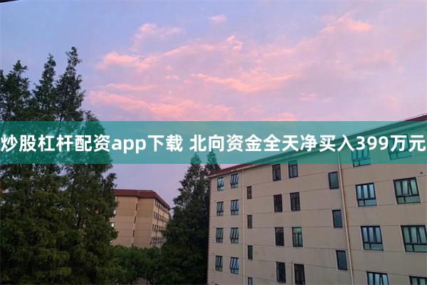 炒股杠杆配资app下载 北向资金全天净买入399万元