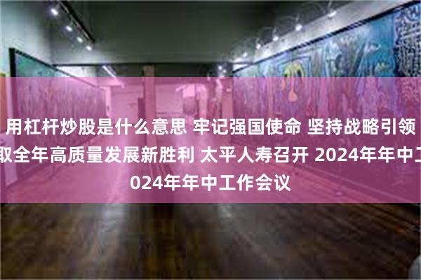 用杠杆炒股是什么意思 牢记强国使命 坚持战略引领 奋力夺取全年高质量发展新胜利 太平人寿召开 2024年年中工作会议