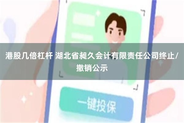 港股几倍杠杆 湖北省昶久会计有限责任公司终止/撤销公示