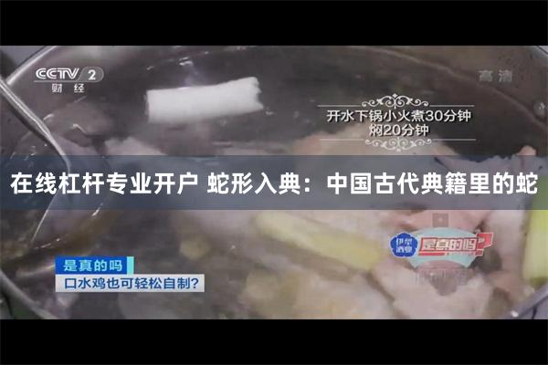 在线杠杆专业开户 蛇形入典：中国古代典籍里的蛇