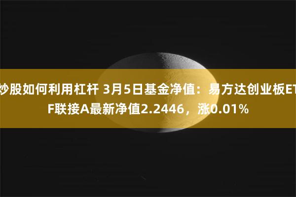 炒股如何利用杠杆 3月5日基金净值：易方达创业板ETF联接A最新净值2.2446，涨0.01%